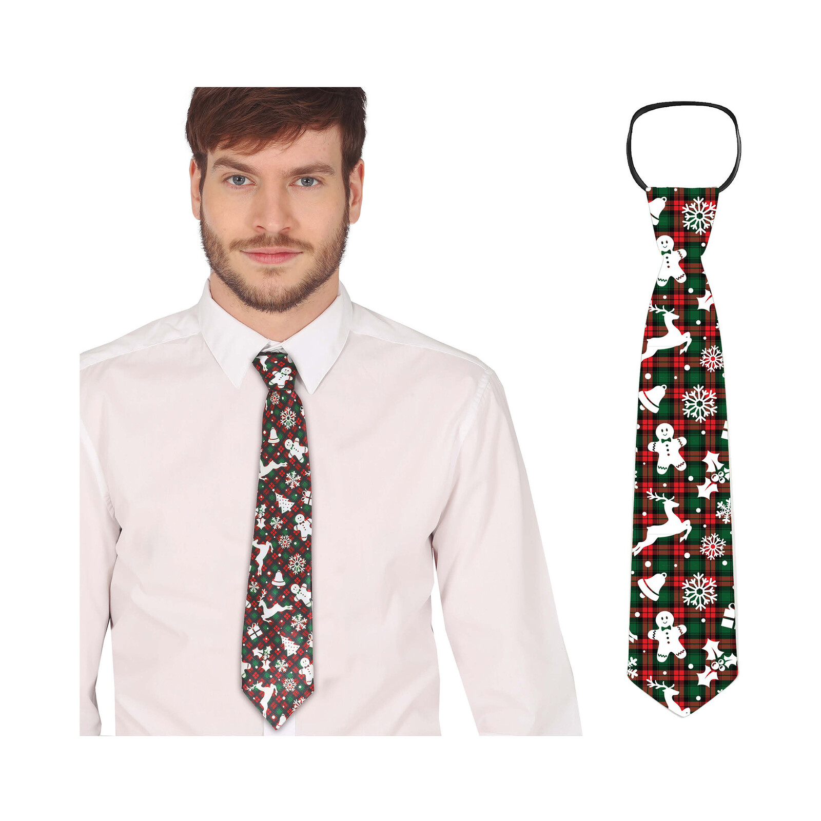 Vánoční kravata kostkovaná Albi