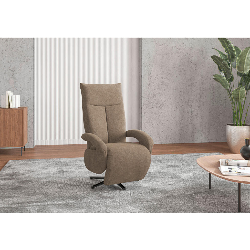 Sit & More KŘESLO, textil, světle hnědá