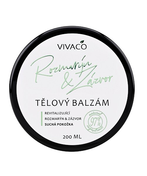 Vivaco Tělový balzám Rozmarýn a Zázvor 200 ml