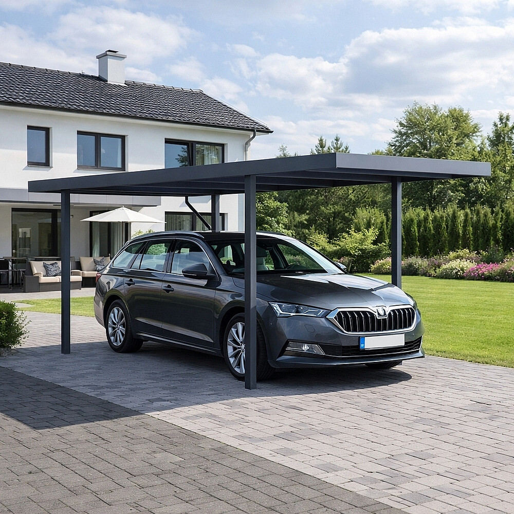 Kovový přístřešek na auto 5,3x3,2 m (antracit)