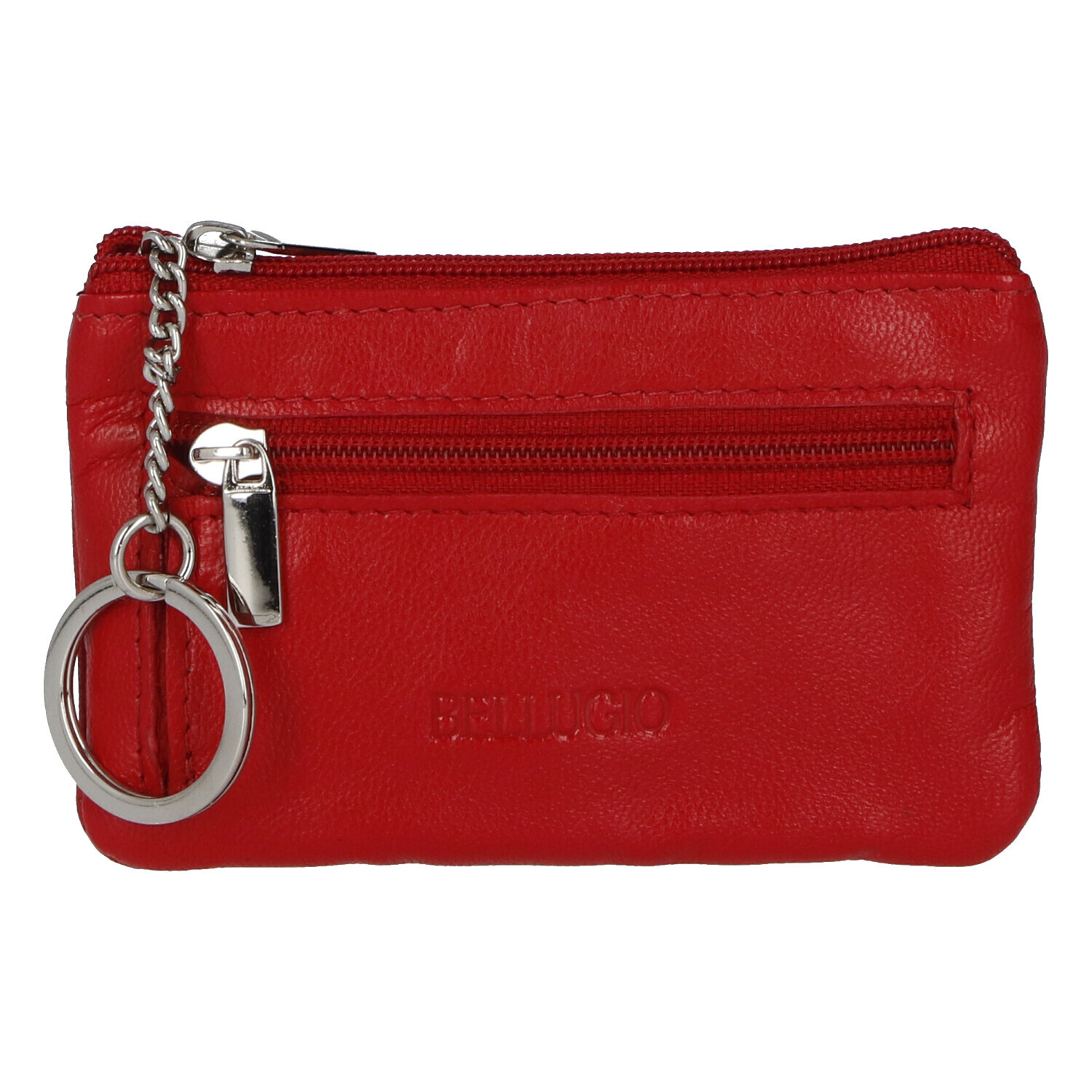 Kožená klíčenka červená - Bellugio Karas červená