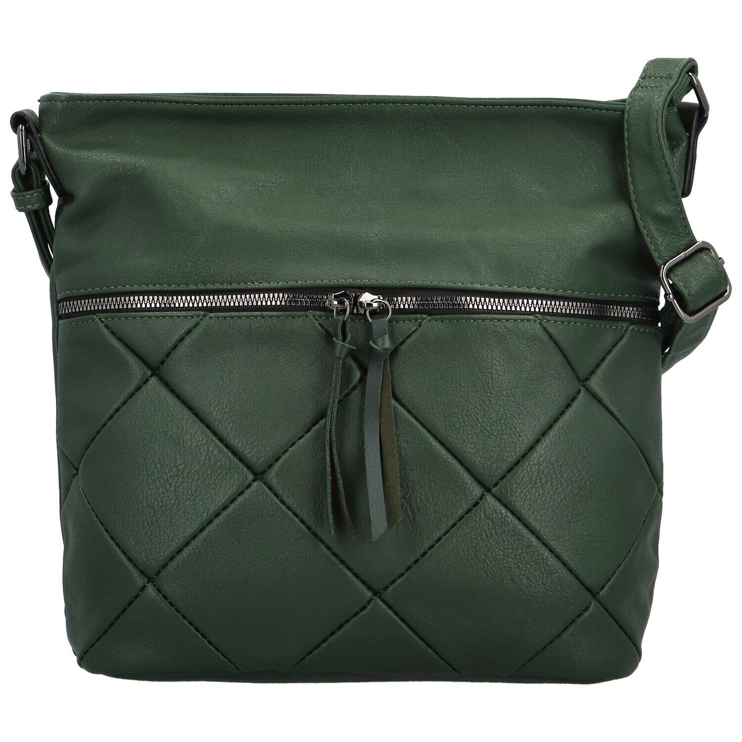 Dámská crossbody kabelka tmavě zelená - Firenze Ariff zelená