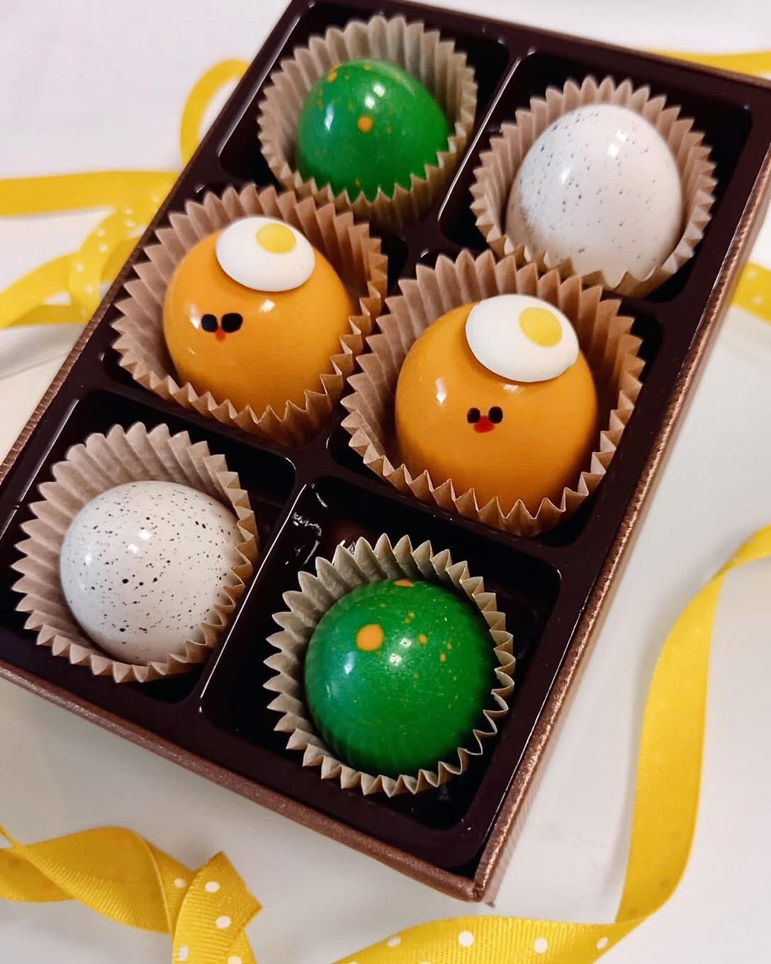 Dárková krabička pralinek - Kuřátka 6 ks - Čokolandia