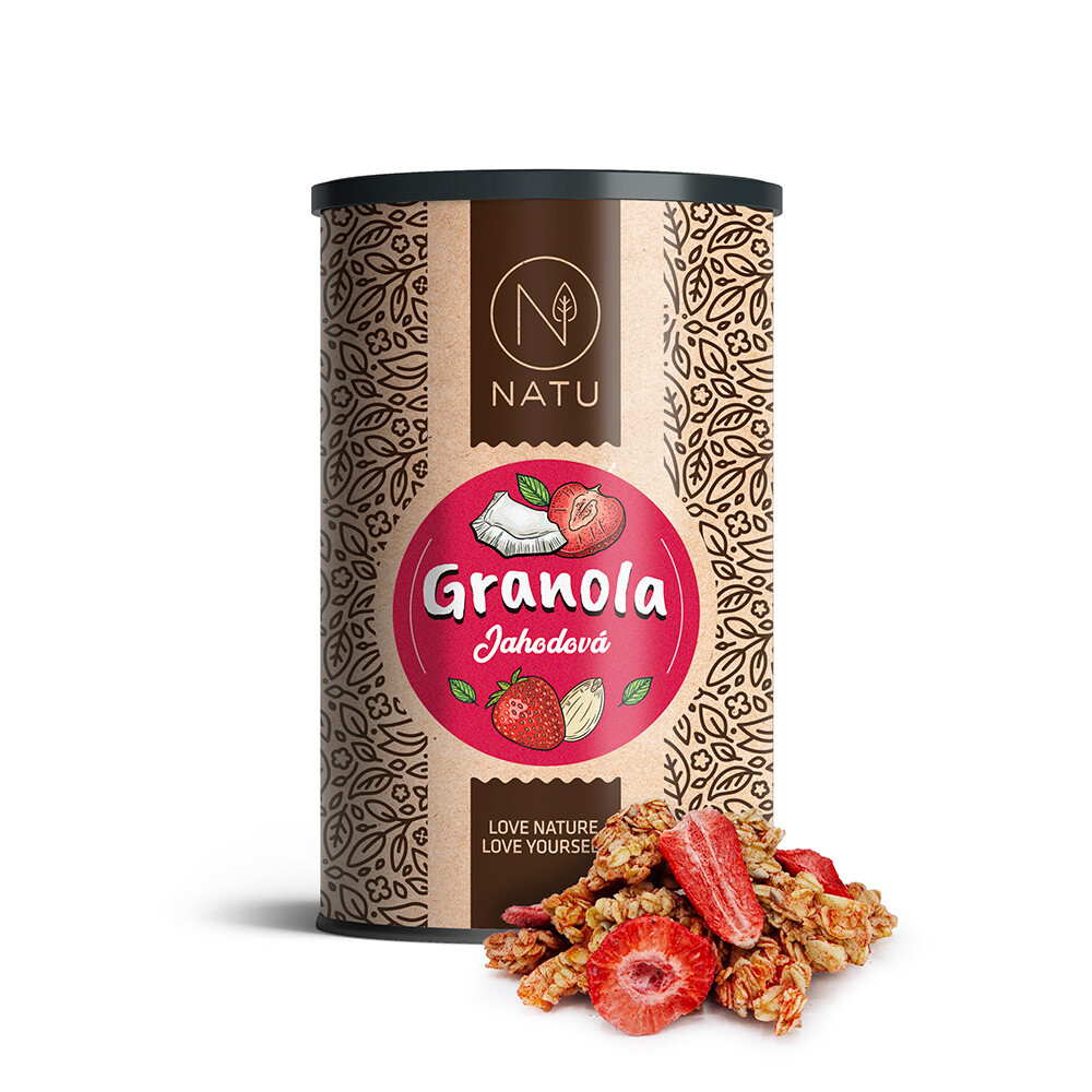 NATU Jahodová granola s mandlemi 250g