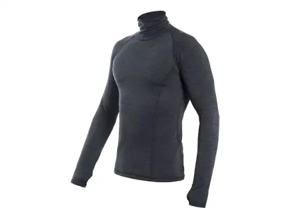 Sensor Merino Bold Neck pánské triko dlouhý rukáv Anthracite Gray vel. M