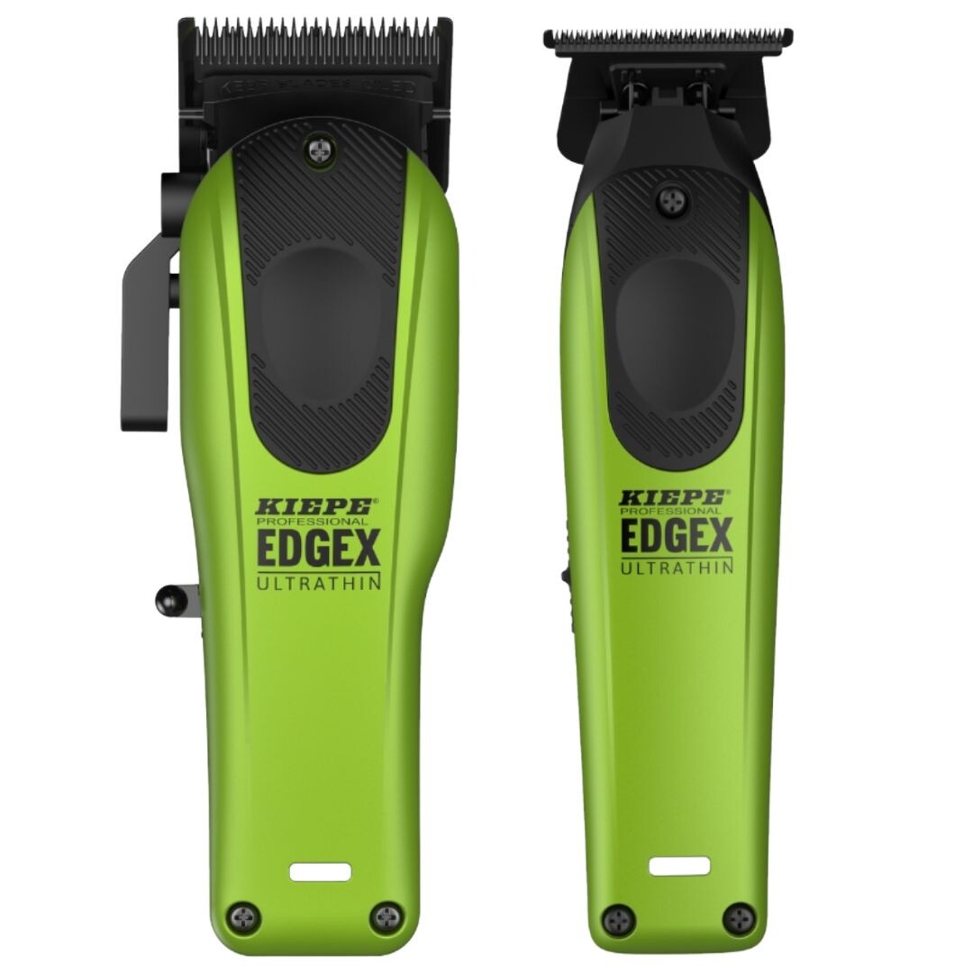 Kiepe EdgeX Ultra Thin Combo - sada střihacího a konturovacího strojku + M22 - olej na mazání, 200 ml 6600.1 - GREEN - v zelené barvě