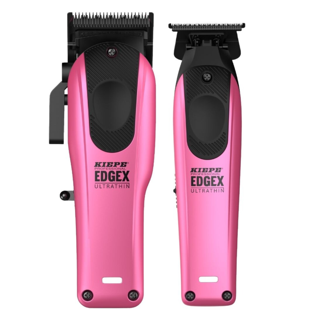 Kiepe EdgeX Ultra Thin Combo - sada střihacího a konturovacího strojku + M22 - olej na mazání, 200 ml 6600.3 PINK - v růžové barvě