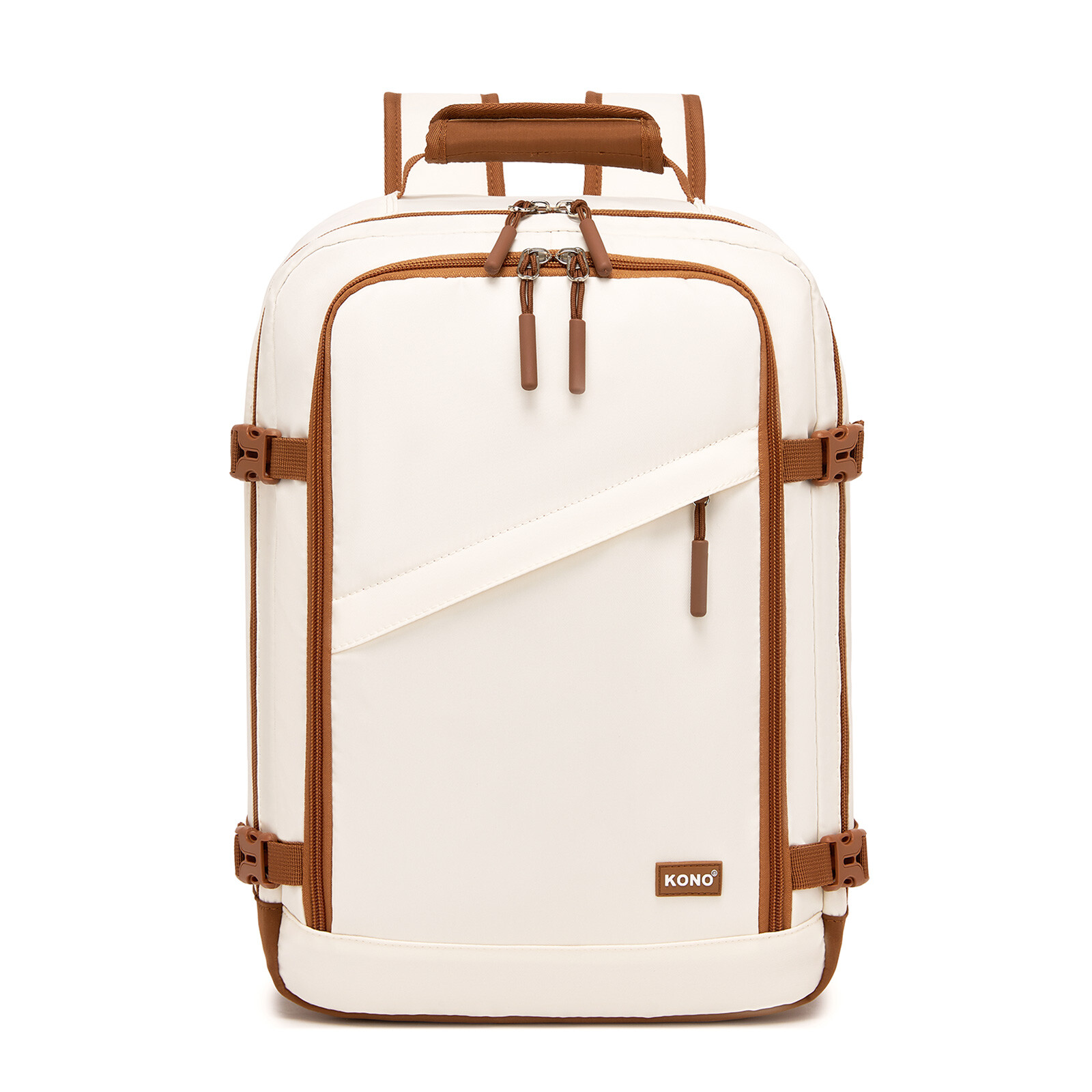 Cestovní příruční batoh Kono 24 L - béžovo-hnědý - 40x30x20 cm