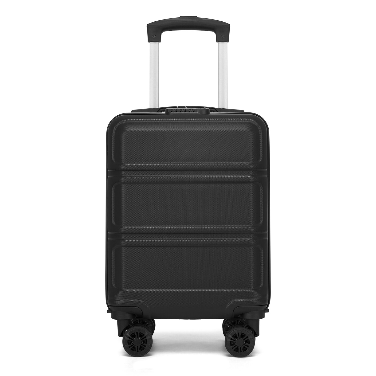 Příruční ABS+PC kufr s odnímatelnými kolečky Kono 22L - černý - 45x30x20 cm