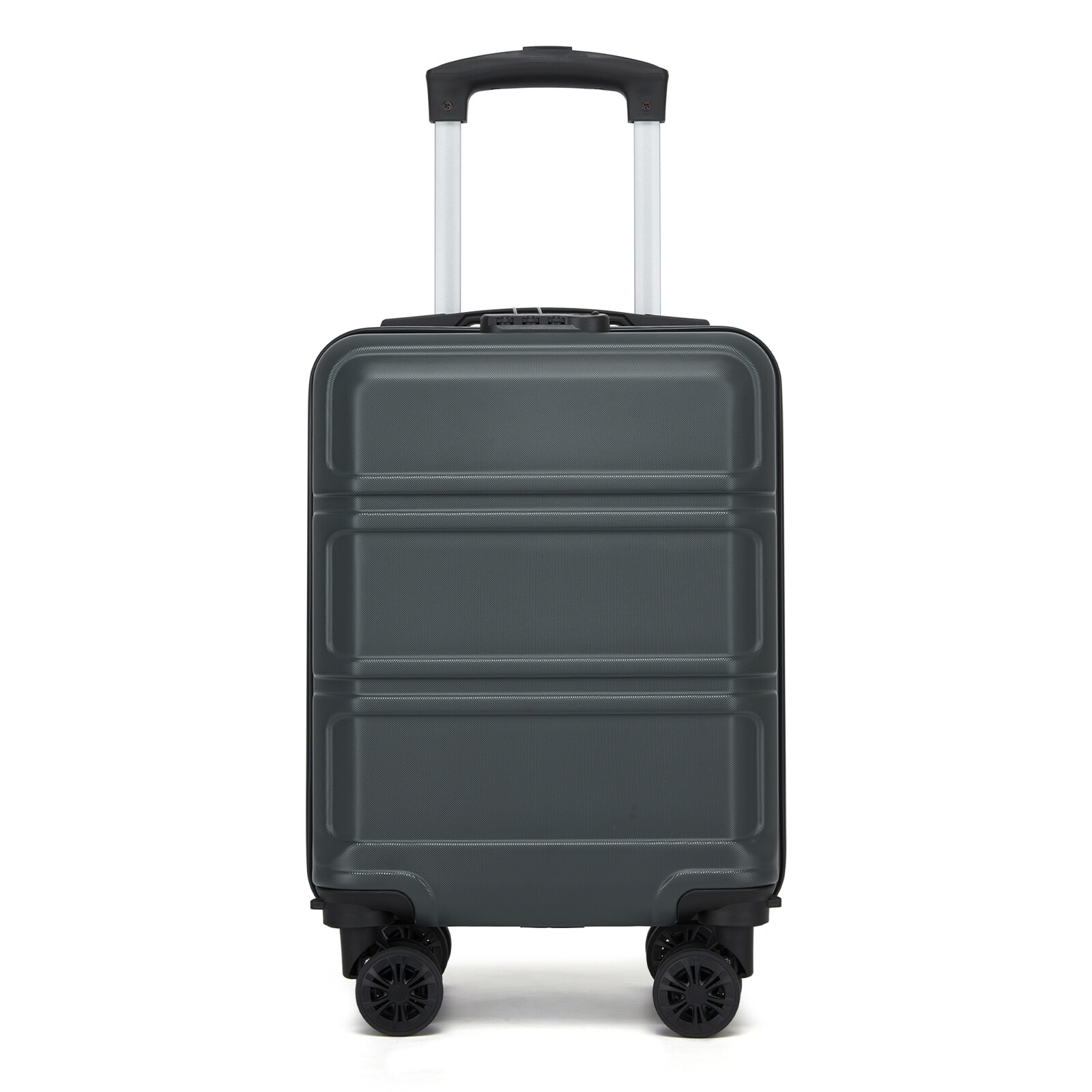 Příruční ABS+PC kufr s odnímatelnými kolečky Kono 22L - šedý - 45x30x20 cm