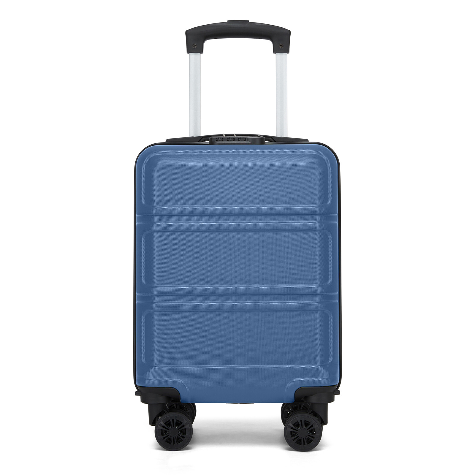 Příruční ABS+PC kufr s odnímatelnými kolečky Kono 22L - navy - 45x30x20 cm