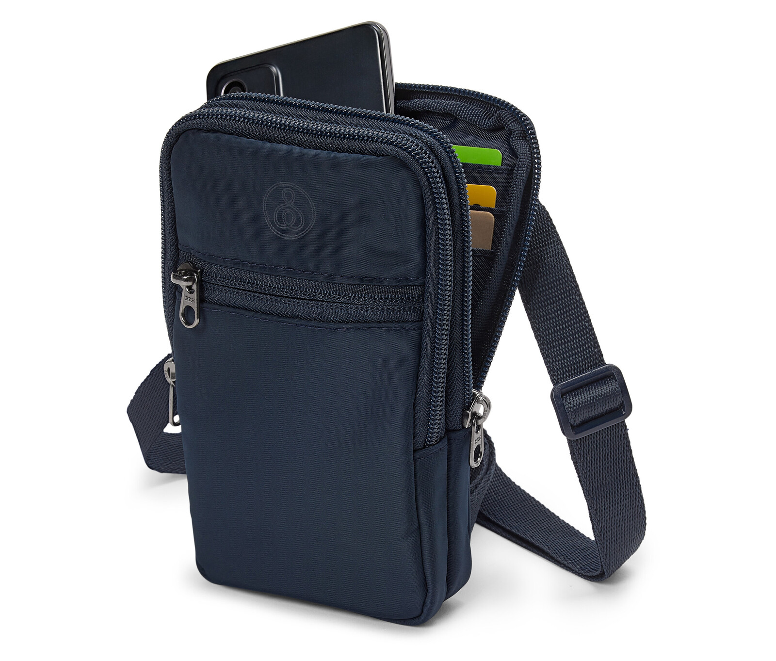 Tchibo - Crossbody taška se 2 ramenními popruhy - barva: modrá
