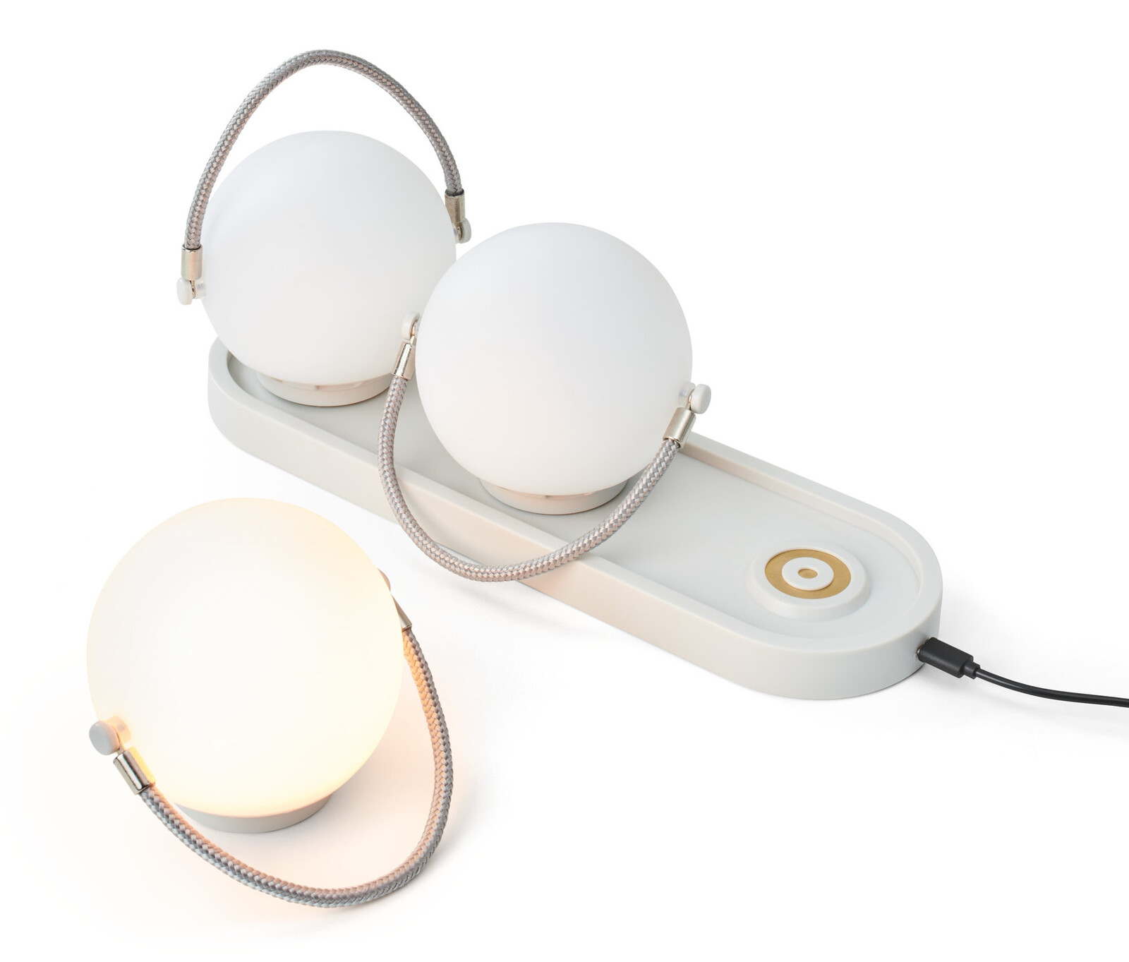 Tchibo - Dobíjecí stolní lampy - barva: bílá