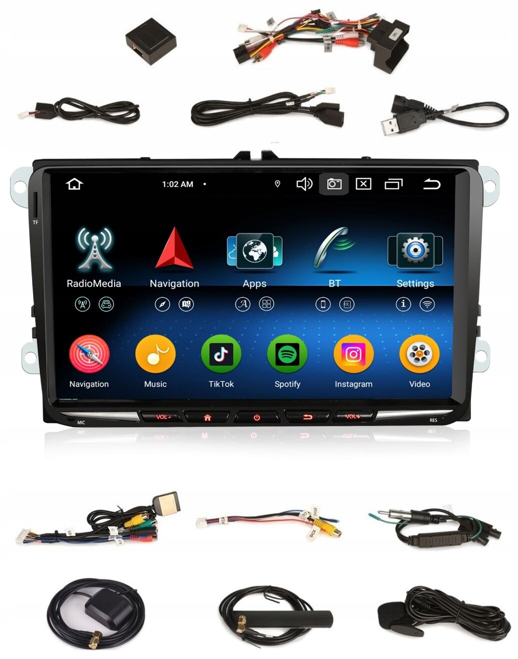 Radio 2DIN Navigace Android Skoda Superb II Seat Altea 4GB Dsp Carplay Lte