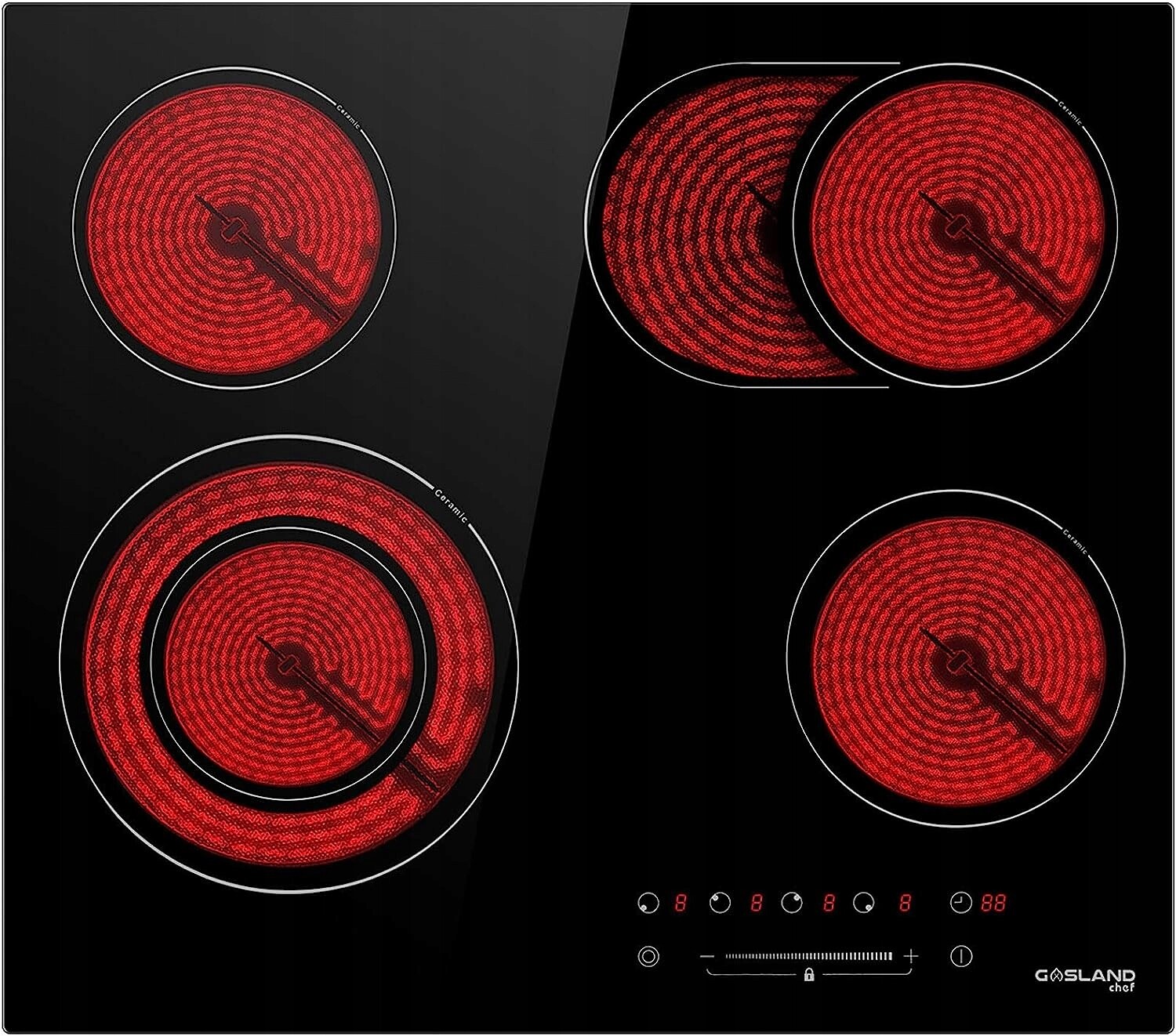 Sklokeramická varná deska Gasland CH604BF24B 6600W 4 zóny 60 cm