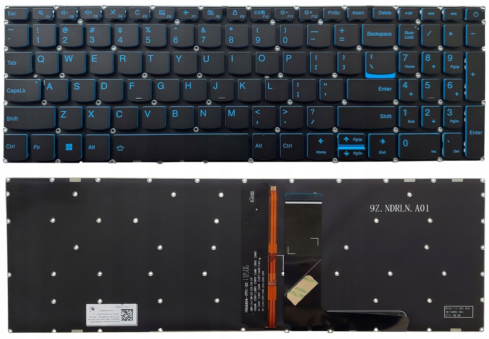 Klávesnice pro notebook Lenovo Ideapad Gaming L340-15 L340-17 Podsvícená