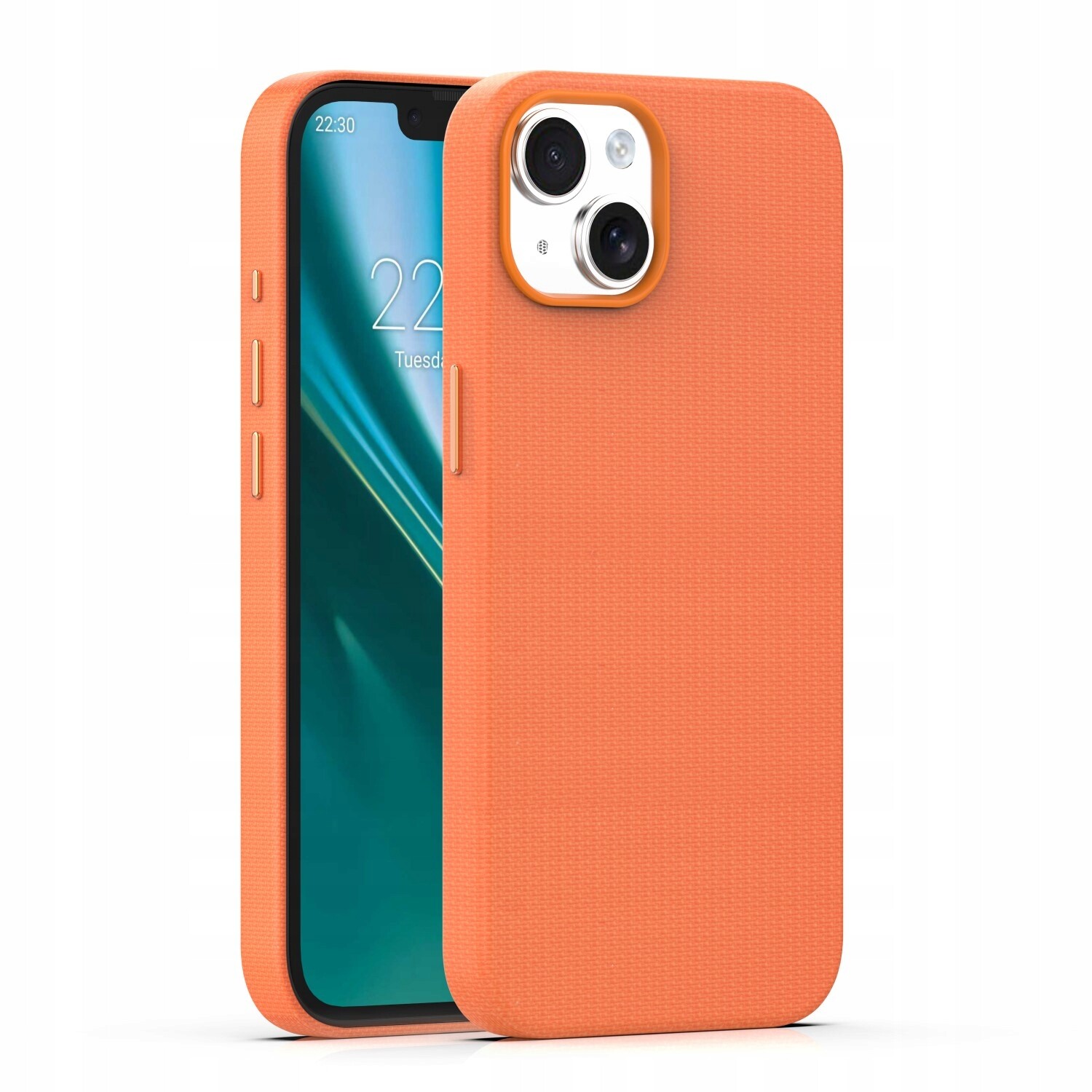 Pouzdro pro iPhone 14 oranžové Etteri silné ochranné zadní kryt 2 mm stylové