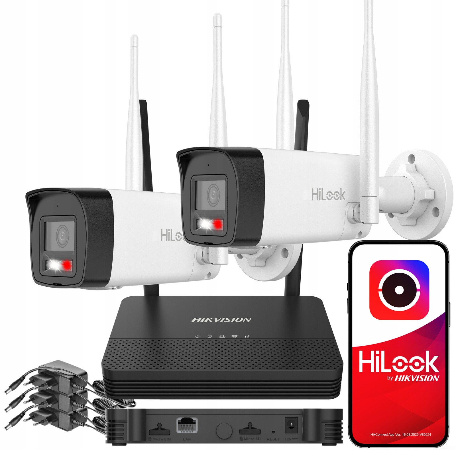 Set Monitorování WiFi 4MPx Easylink Hilook WIFIKIT-B4-4CH 2x Kamera 2K+