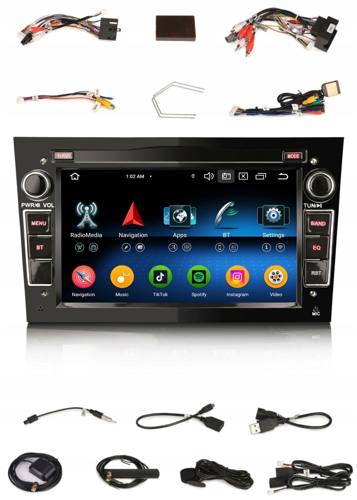 Rádio Android Opel Zafira B Meriva A Vivaro Signum Combo Carplay Lte