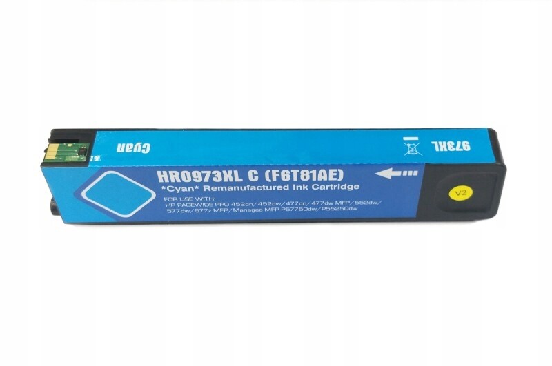 Inkoustová kazeta kompatibilní s Hp F6T81AE (973X) azurová (renovovaná)