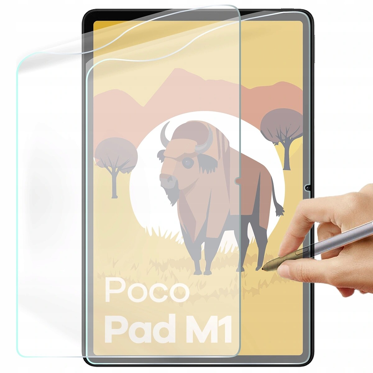 Fólie napodobující papír Bizon pro Xiaomi Poco Pad M1, 2 ks matná fólie