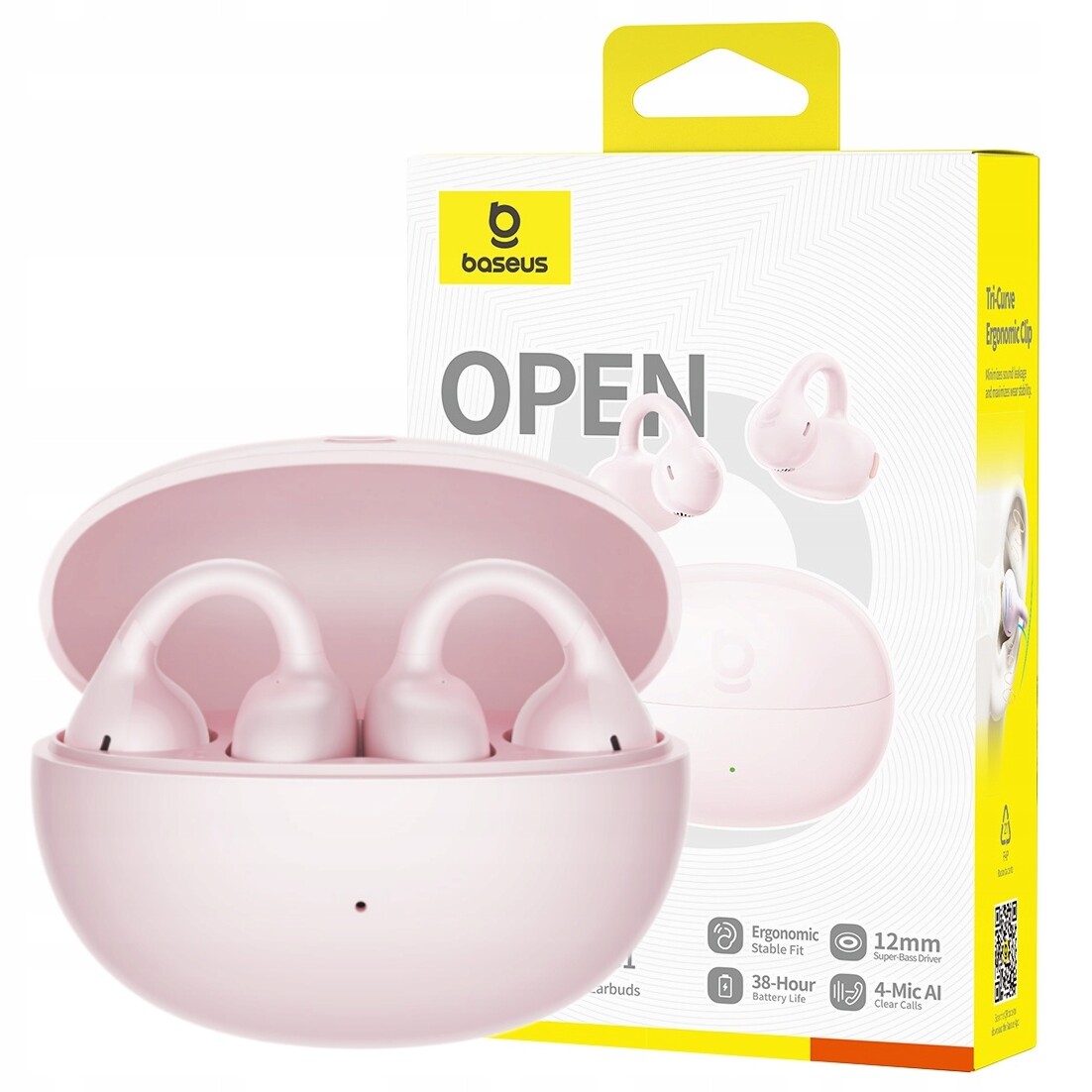 Baseus Bezdrátová Sluchátka Open-ear S Klipem Bluetooth 6.0 Bass