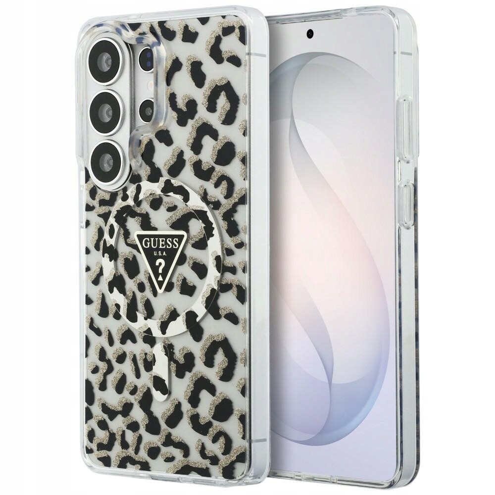 Guess Leopard MagSafe pouzdro s leopardím vzorem kryt obal pro Galaxy S26 Ultra