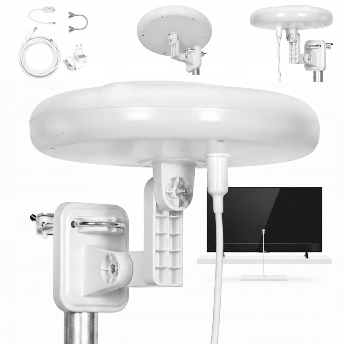 Dobře vyrobená směrová anténa se zesilovačem DVB-T2 s velkým ziskem