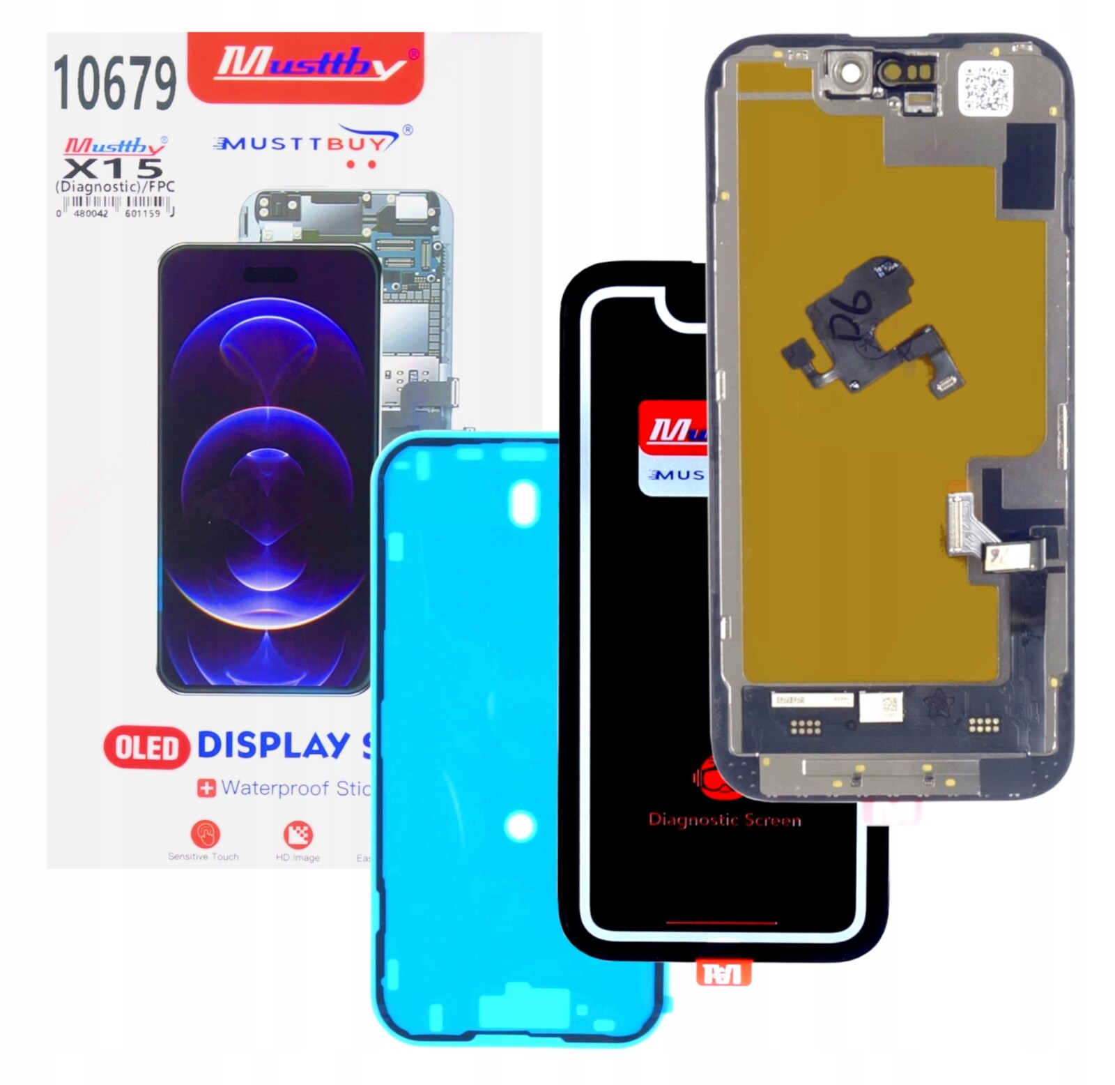 Soft Oled displej Programovatelný LCD displej pro Apple iPhone 15 Diagnostic