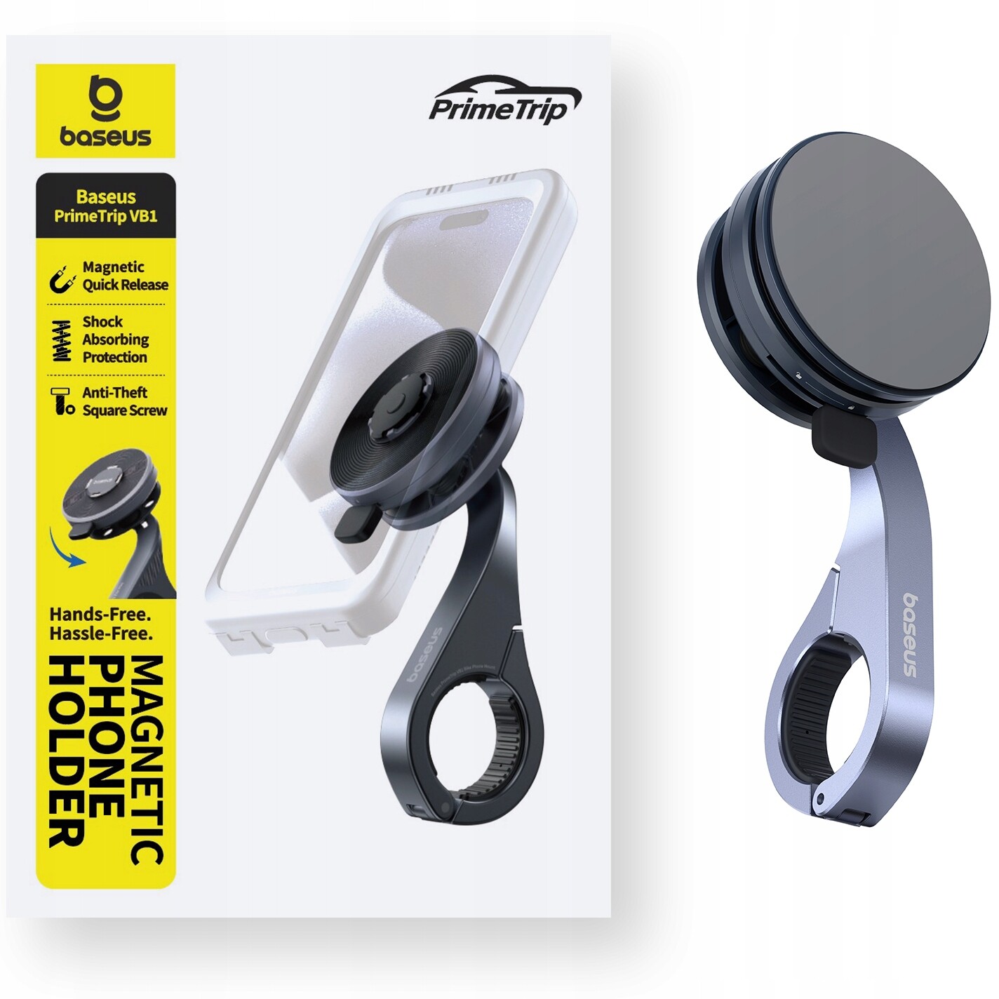 Baseus Magnetický Držák Na Kolo Pro Odpružený Telefon, Stabilní