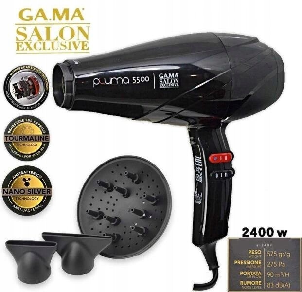Ga.Ma Pluma Oxy-Active 5500 Fén 2400W Sh0901