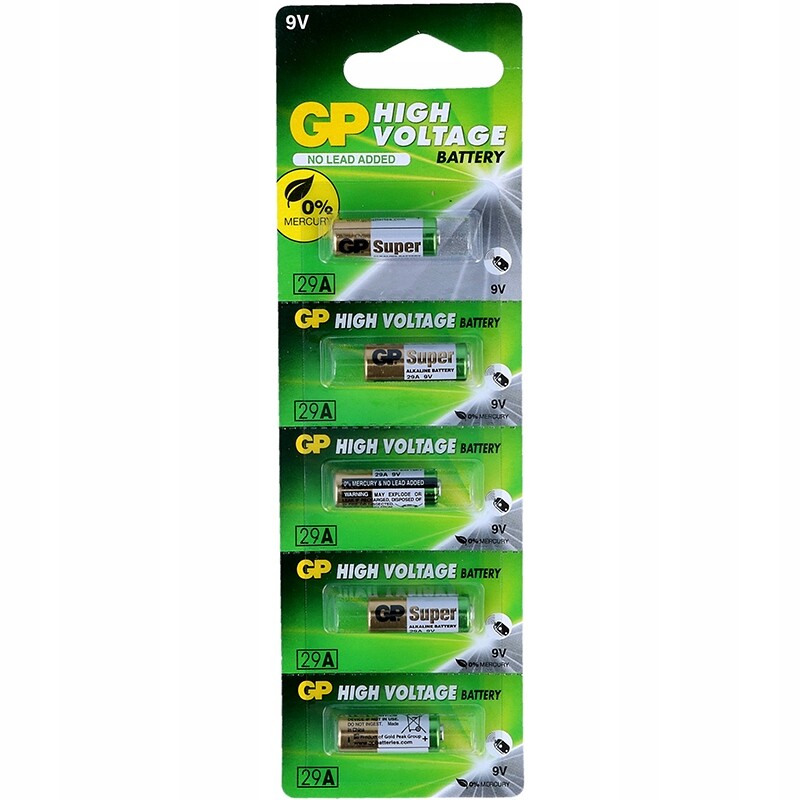 Alkalická baterie Gp 29A 9V – 20 kusů