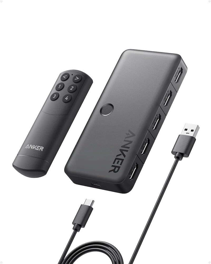 Anker Přepínač Switch 4x1 Hdmi 2.0 4K 60Hz 3D, Hdr, Dolby, Dts Pilot