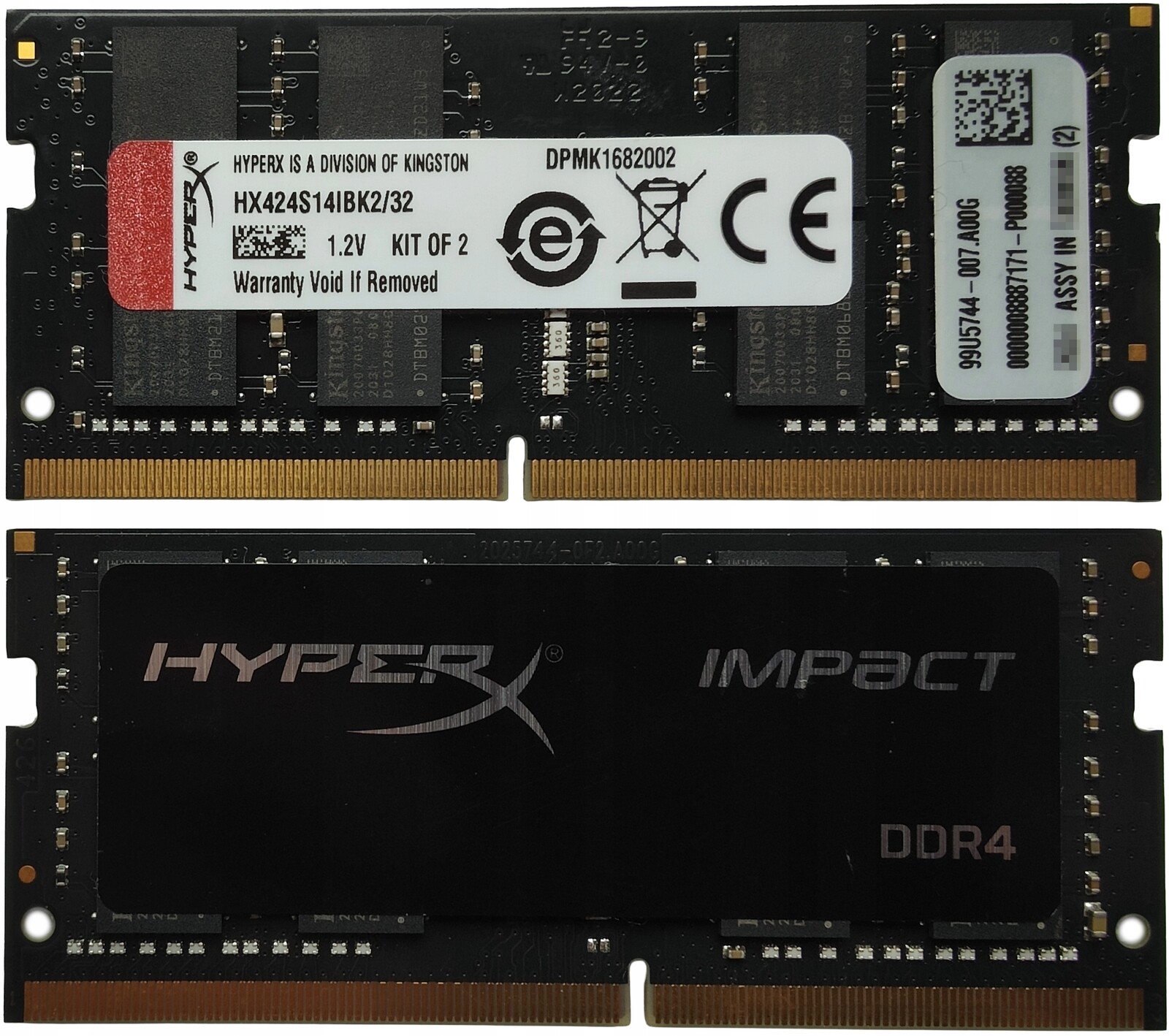 (n) 16GB 1*16GB Kingston Fury DDR4 2400MHz 1,2V HX424S14IBK2/32