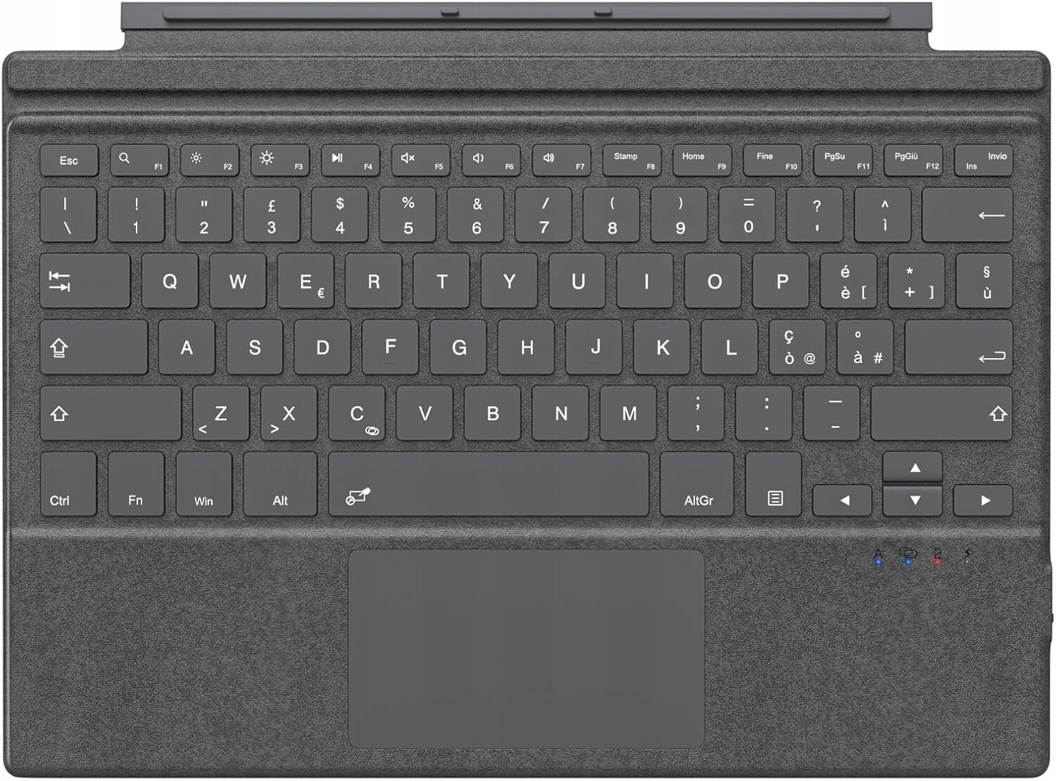 Bluetooth klávesnice pro Surface Pro 3-7 MoKo španělská Qwerty šedá