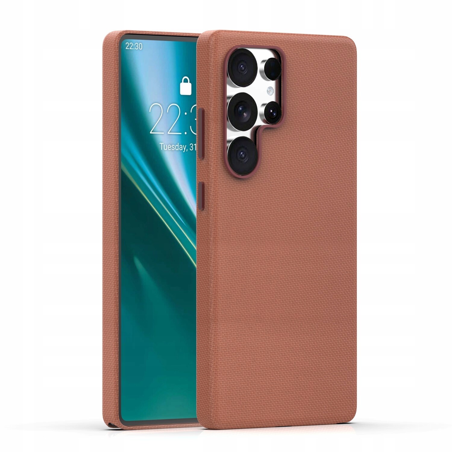 Etteri Silné pouzdro pro Samsung Galaxy S25 Ultra oranžové 2 mm