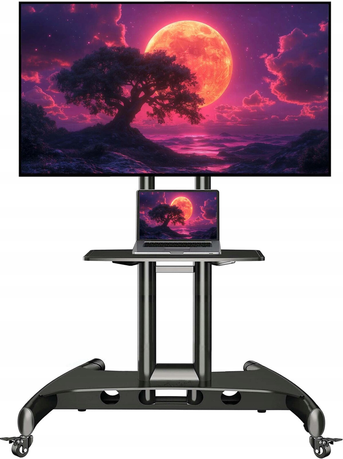 Držák Na Kolečkách Věšák Multimediální Vozík Televizoru 32-75 Palce Vesa