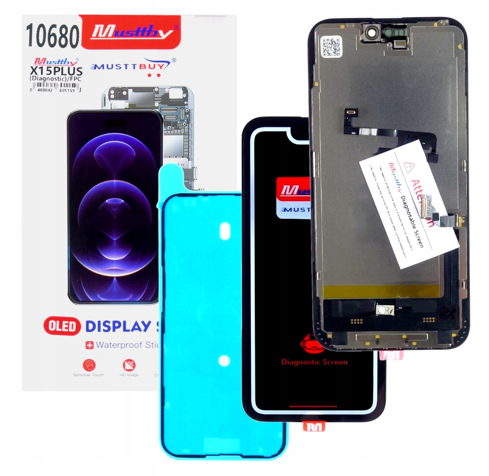 Soft Oled programovatelný LCD displej pro Apple iPhone 15 Plus Diagnostic