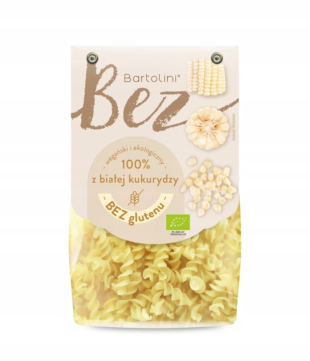 4x Těstoviny z bílé kukuřice vřeteno (fusilli) Bez Lepku Bio 250 g