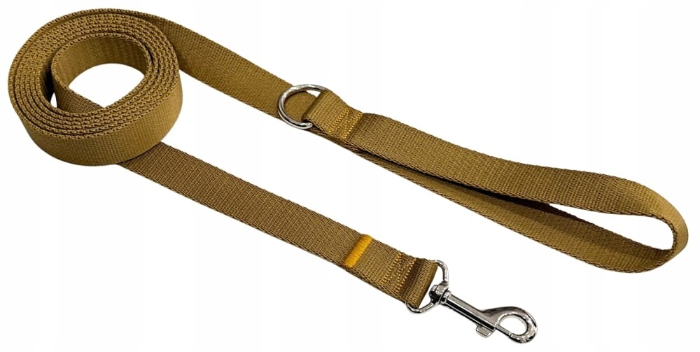 Vodítko pro psa Tradiční 2,5 cm Zlatá Zepnij XXXXL 10 mb