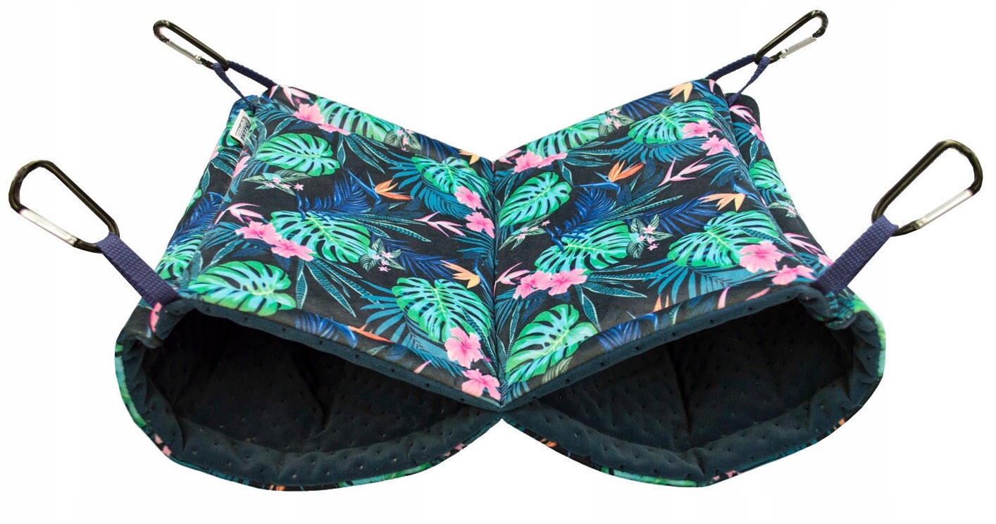 Houpací Síť Se Sklepem Domeček 40X30 CM L Tropický Les Pro Hlodavce Krysy A Kávy