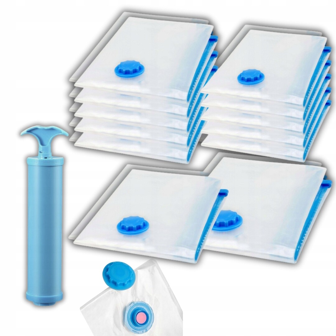 Vakuové Sáčky Do Tašky Na Oblečení Povlečení 4 Velikosti 13 Kusů Pumpička