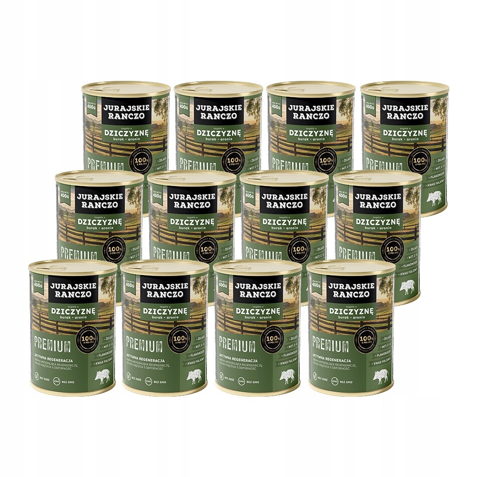 Vlhké krmivo pro psy Jurské Ranč Premium zvěřina červená řepa aronie 400 g