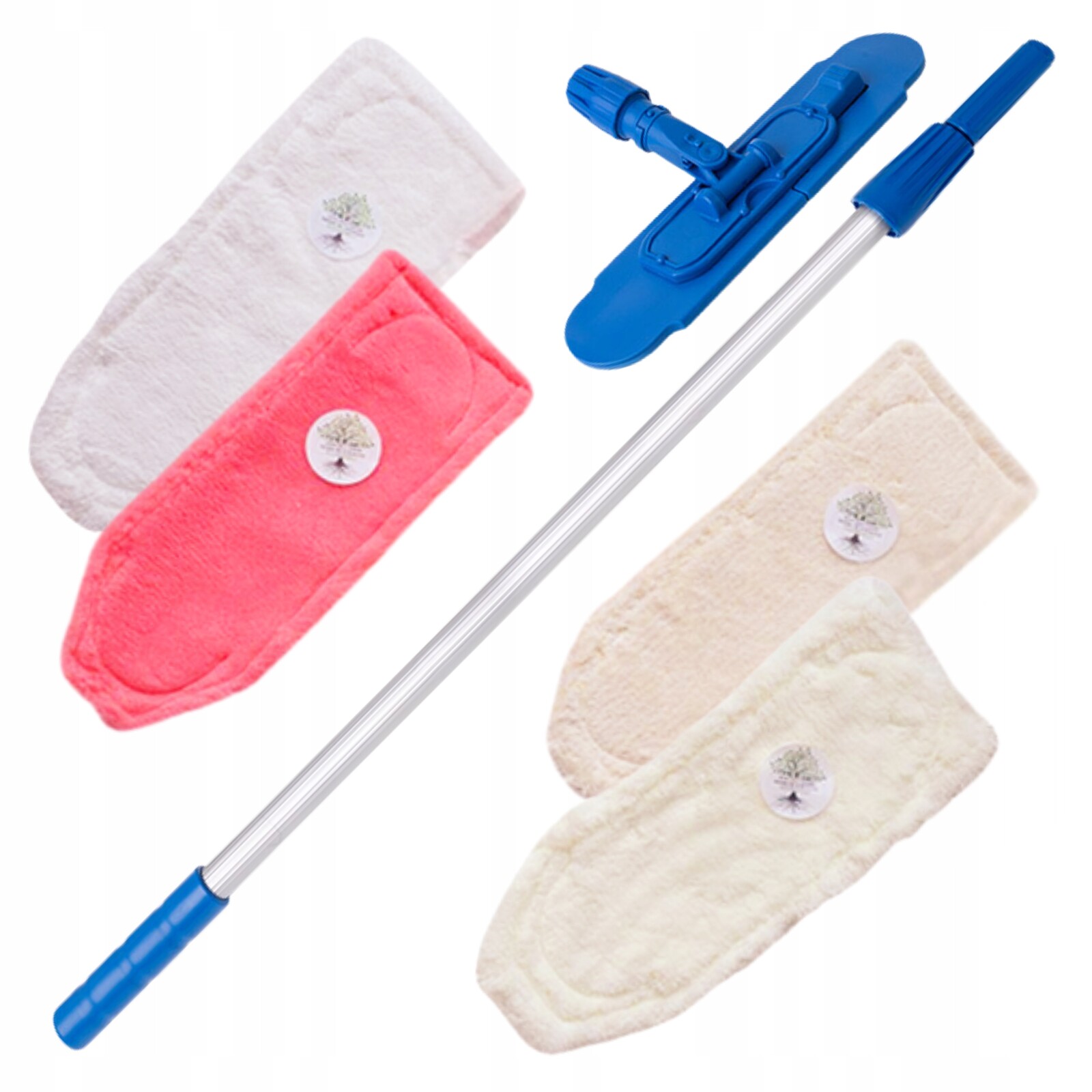 Raypath Plochý mop 4ks vložek do mopu, panelů oken, nastavitelné čalounění