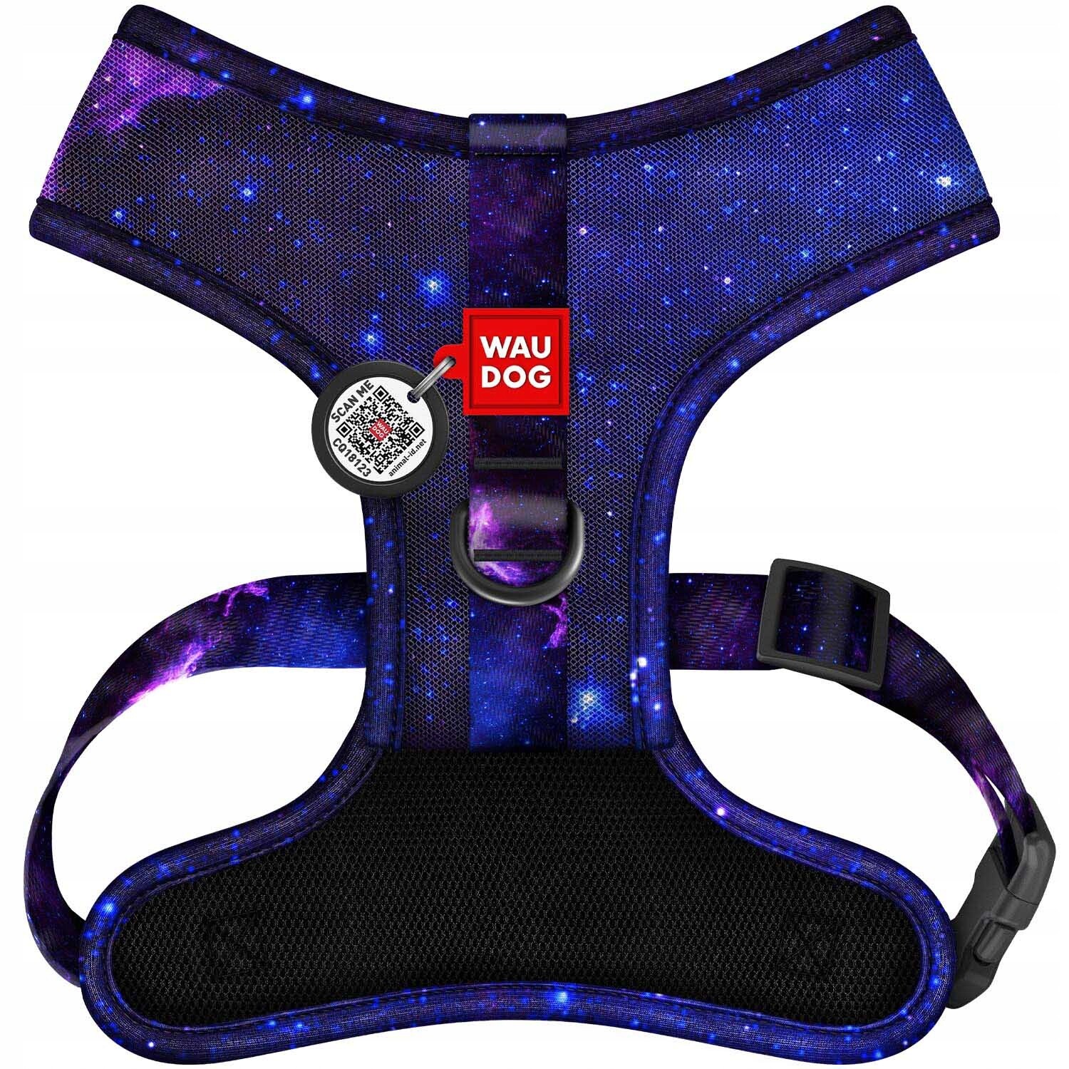 Waudog Mesh postroj pro psa prodyšný s Qr adresářkou, vzor „NASA21“, M