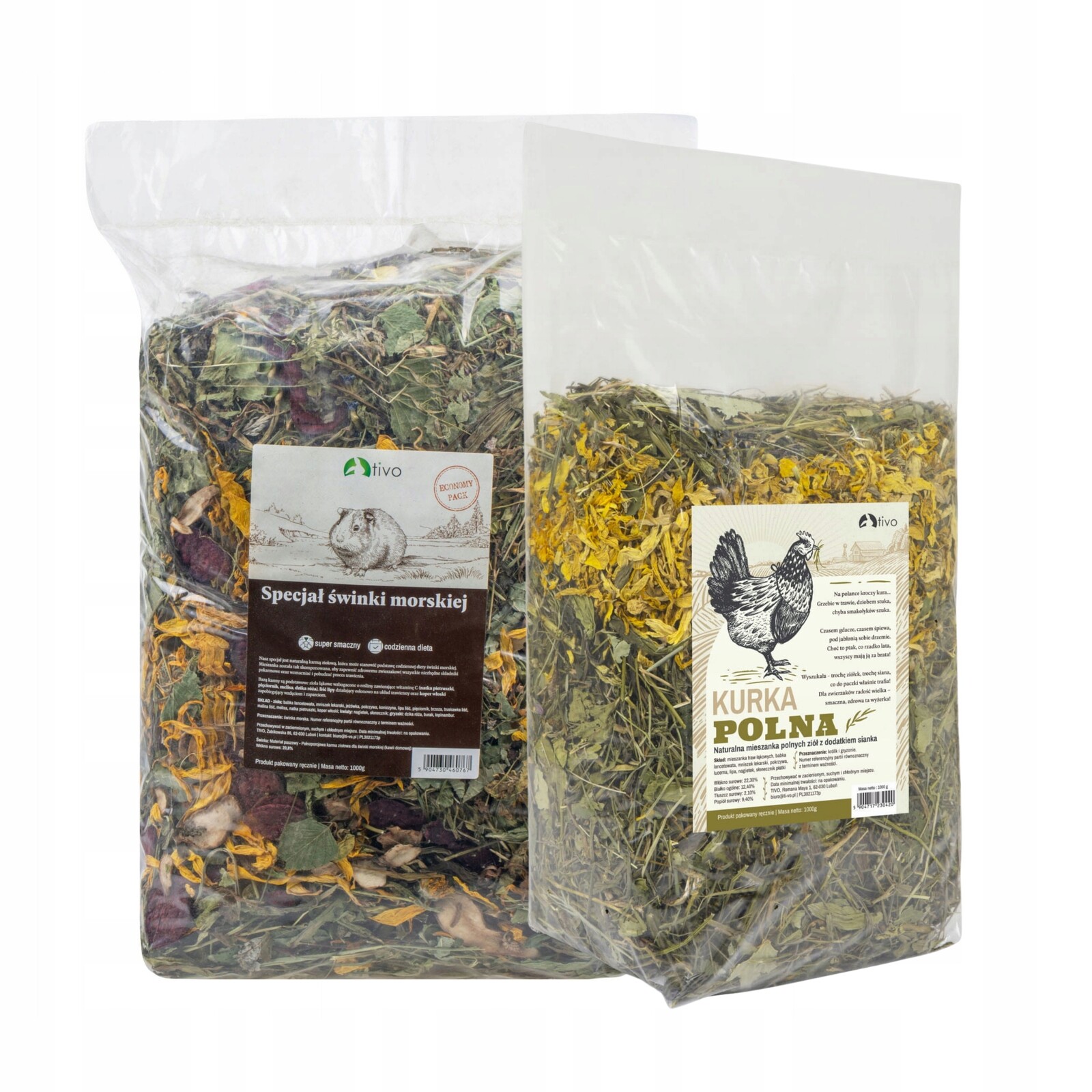 Sada pro prasátko Tivo – specialita prasátka 1 kg kohoutek polní 1 kg