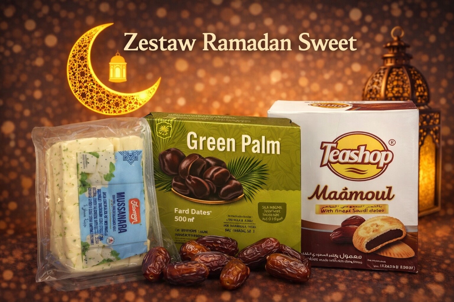 Sada Ramadan Sweet – Datle Maamoul Sýr Mussanara Popis nabídky: