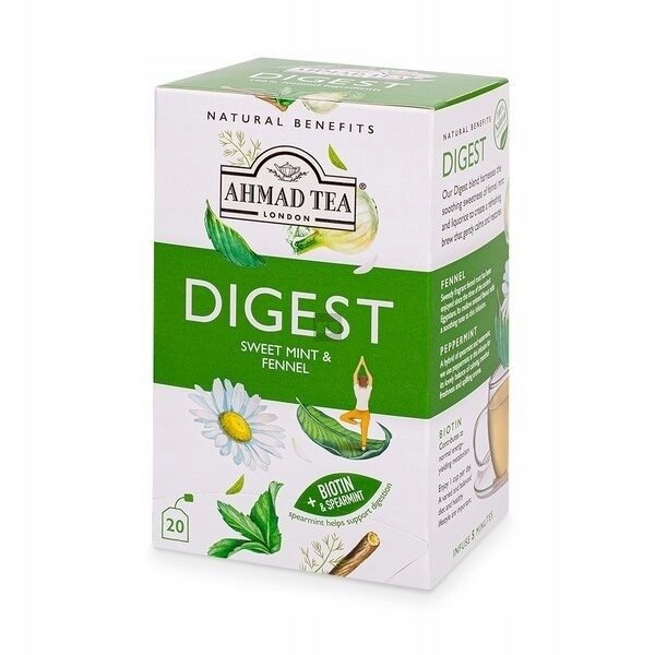 Ahmad Digest Sweet mint & Fennel čaj 20 sáčků