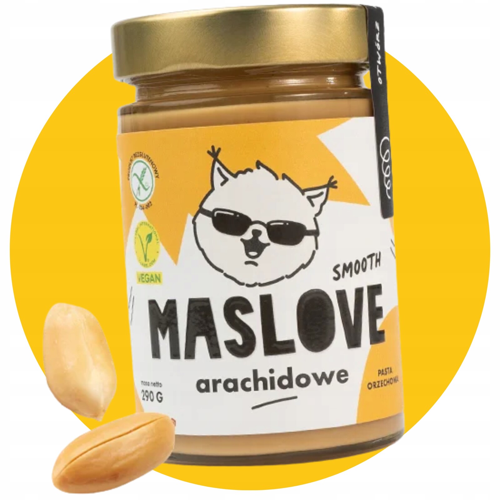 Ořechové Máslo Maslove 100% Smooth Pražené Arašídové Ořechy Pasta 290g