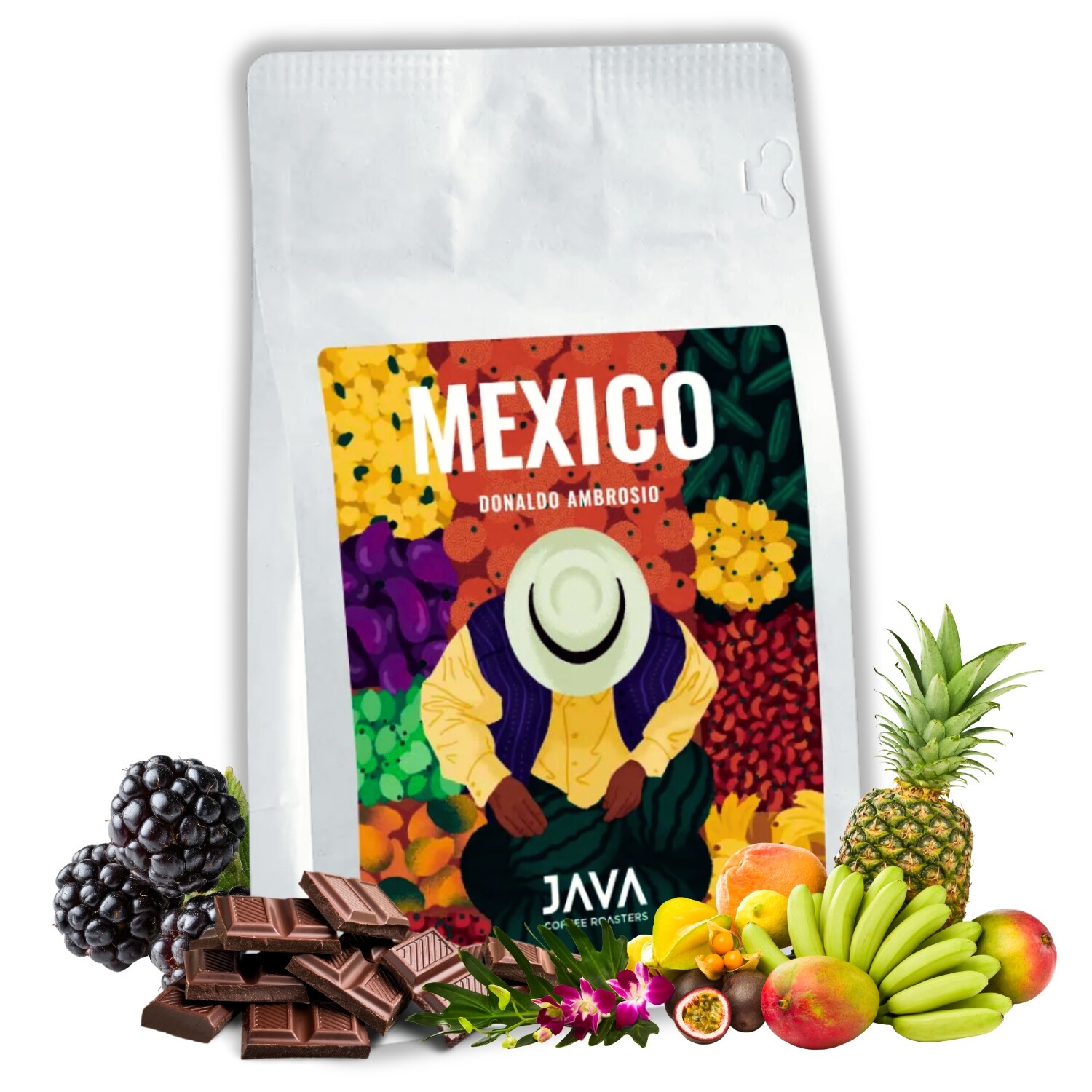 Káva zrnková Specialty Mexico Donaldo Ambrosio 250 g, čerstvá, světle pražená